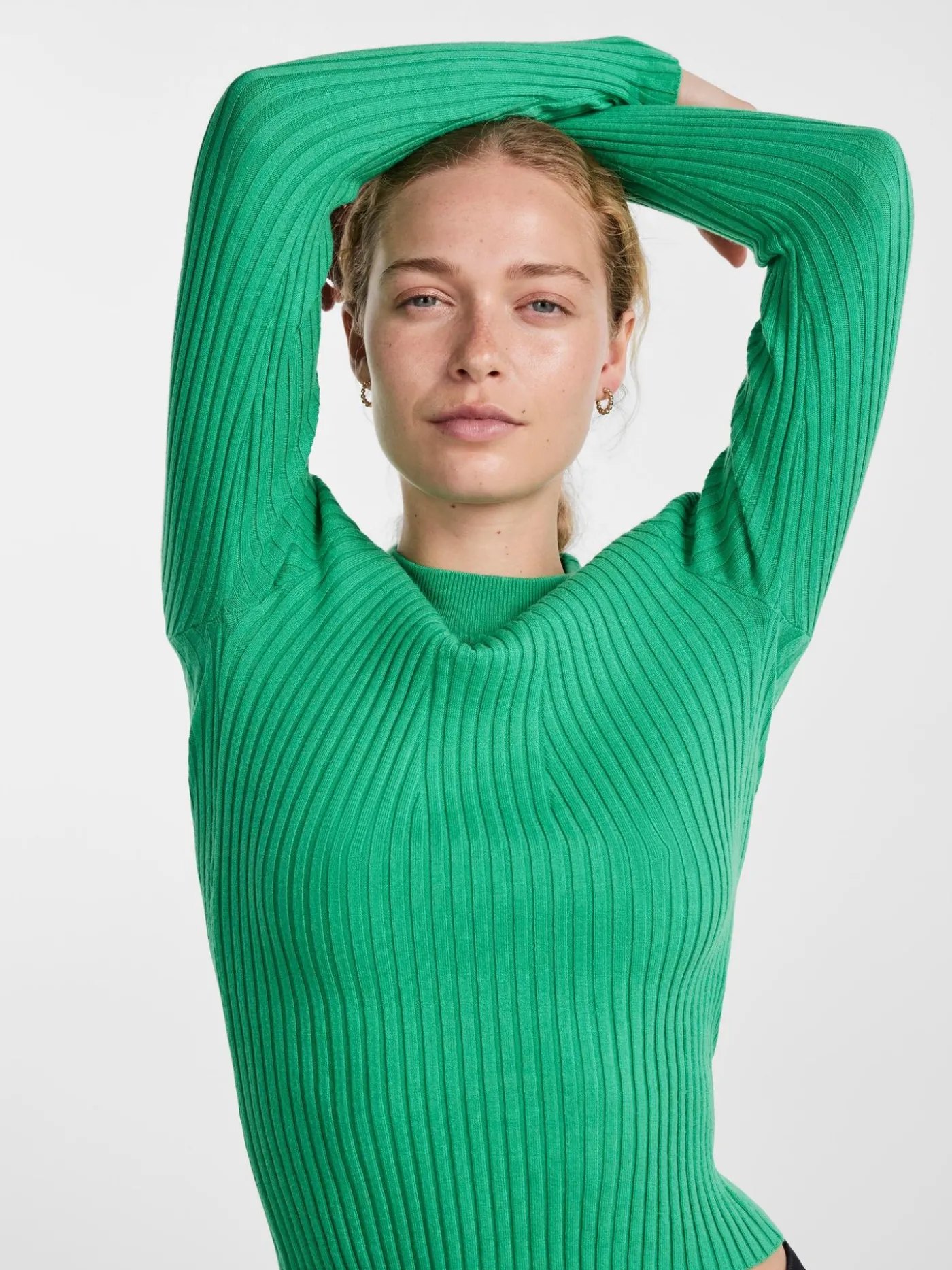 PCCRISTA LS O-NECK KNIT NOOS BC