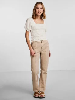 PCLILIE SS SQUARED NECK TOP