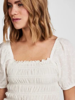 PCLILIE SS SQUARED NECK TOP