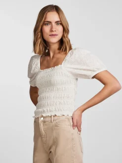 PCLILIE SS SQUARED NECK TOP