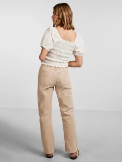 PCLILIE SS SQUARED NECK TOP