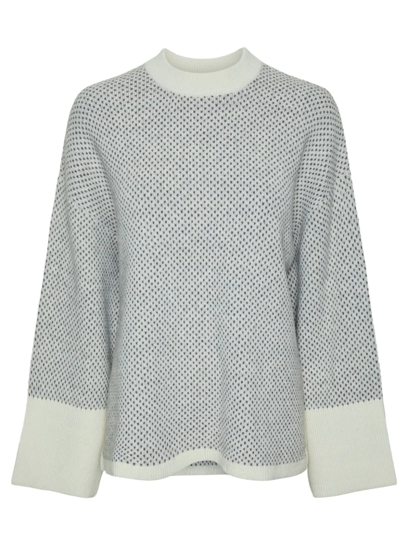PCNORDIC LS LOOSE O-NECK KNIT