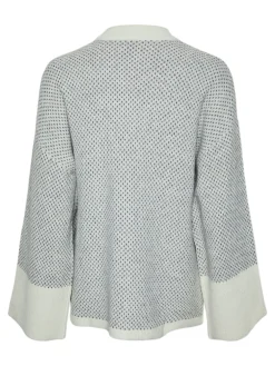 PCNORDIC LS LOOSE O-NECK KNIT