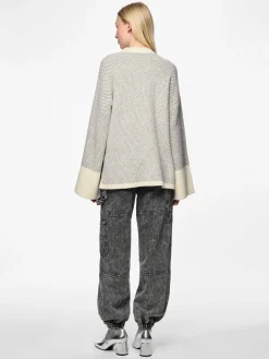 PCNORDIC LS LOOSE O-NECK KNIT