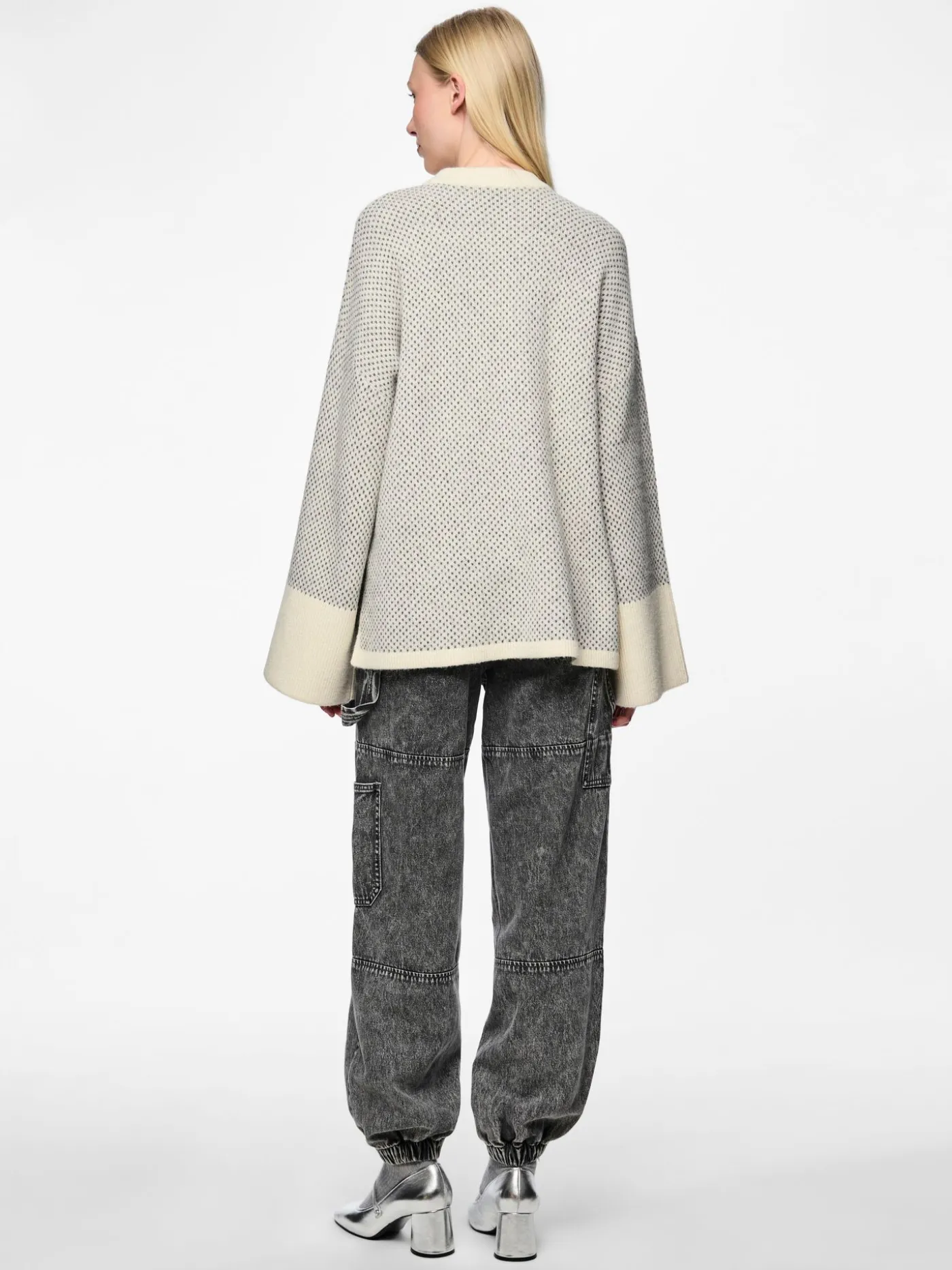 PCNORDIC LS LOOSE O-NECK KNIT