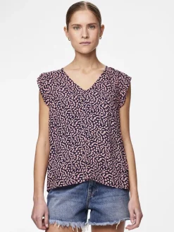 PCNYA SL V-NECK TOP BC