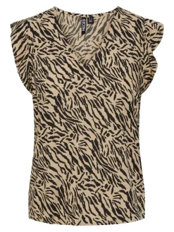 PCNYA SL V-NECK TOP BC