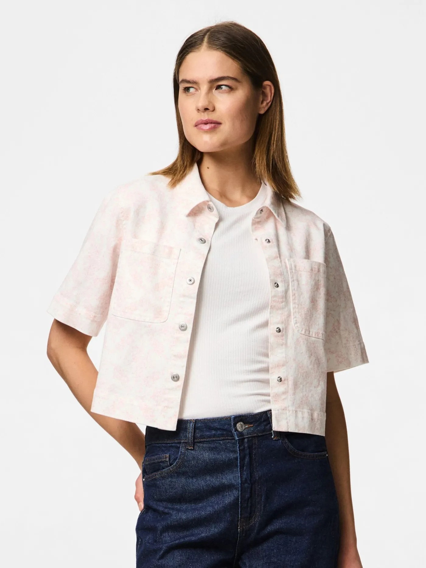 PCSALUME SS DENIM SHIRT