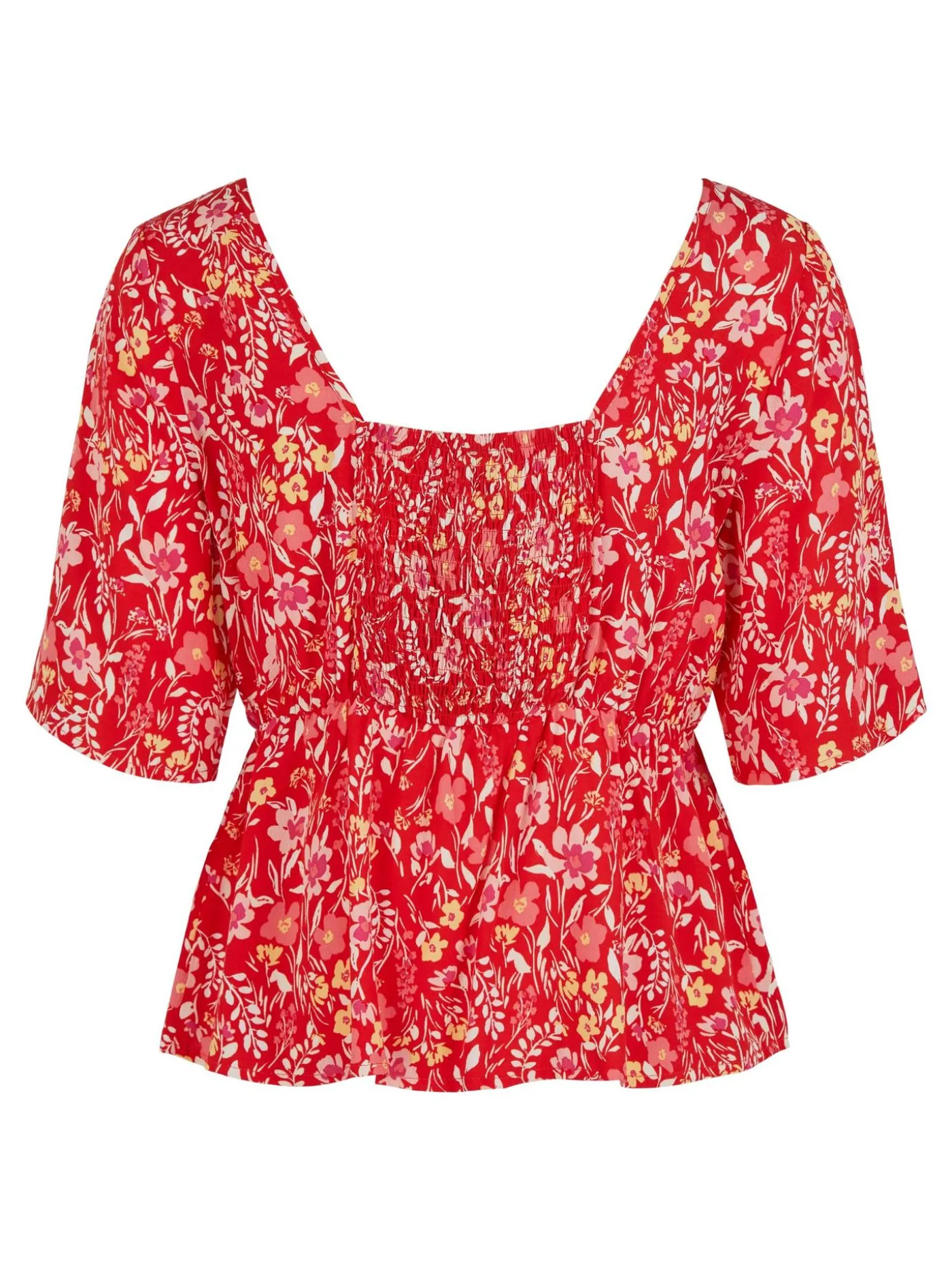 PCSANDY SS TOP BC - Poppy Red/Flower