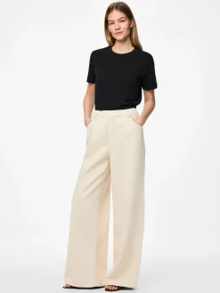 PCSAVANNA MW PULL UP DENIM PANT