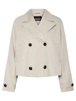PCSCARLETT LS SHORT TRENCHCOAT NOOS