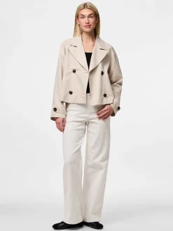 PCSCARLETT LS SHORT TRENCHCOAT NOOS