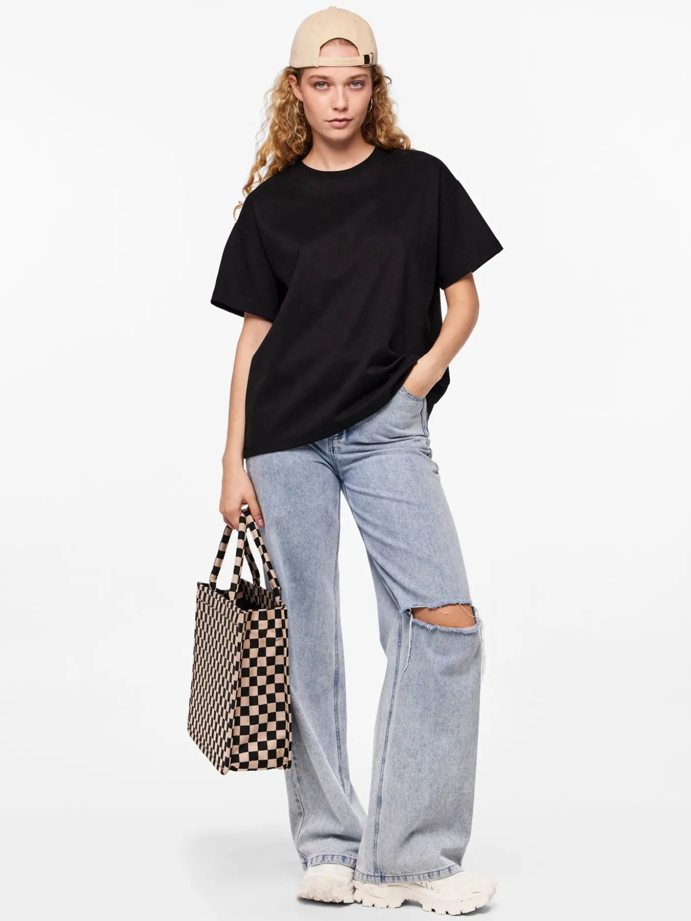 PCSKYLAR SS OVERSIZED TEE JRS NOOS