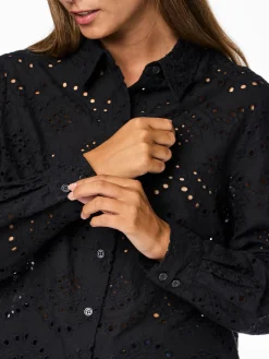 PCVILDE LS SHIRT WVN NOOS