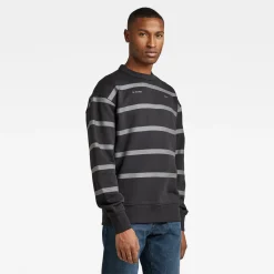 Placed stripe sw r D524 - D524 dk black/granite st