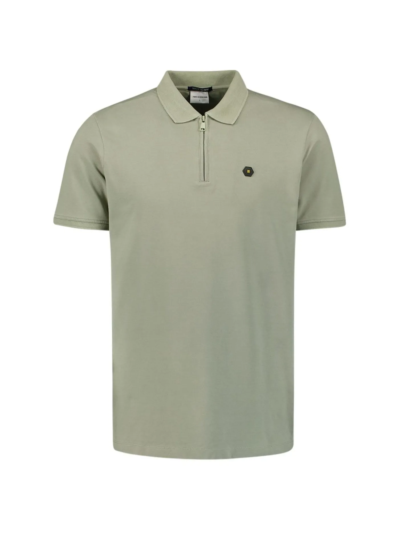 Polo Zip Pique Garment Dyed