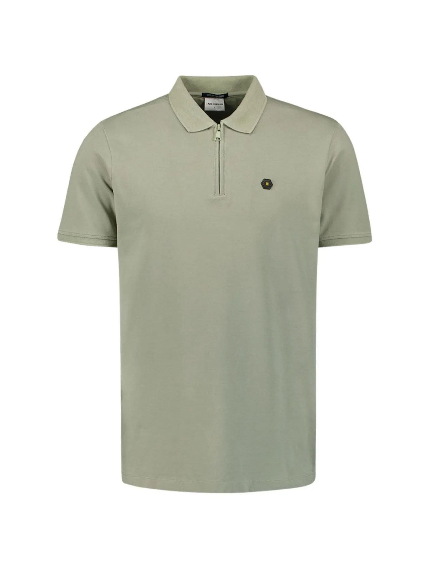 Polo Zip Pique Garment Dyed