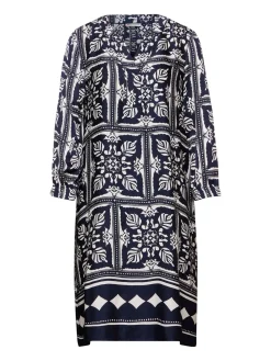 Printed Border Viscose Dress