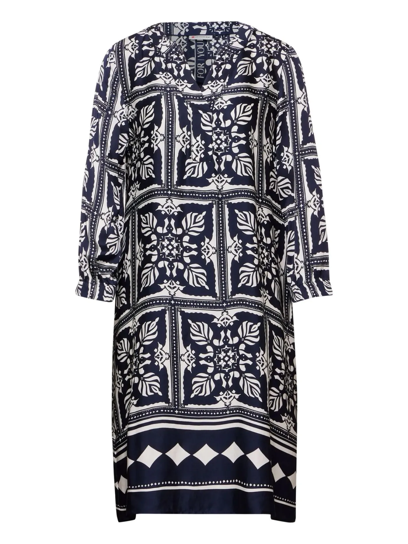 Printed Border Viscose Dress
