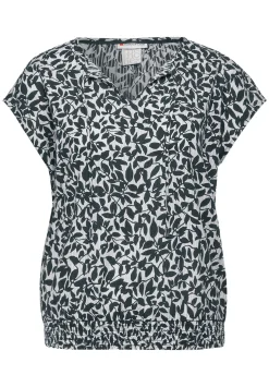 Printed shirtblouse w smok det