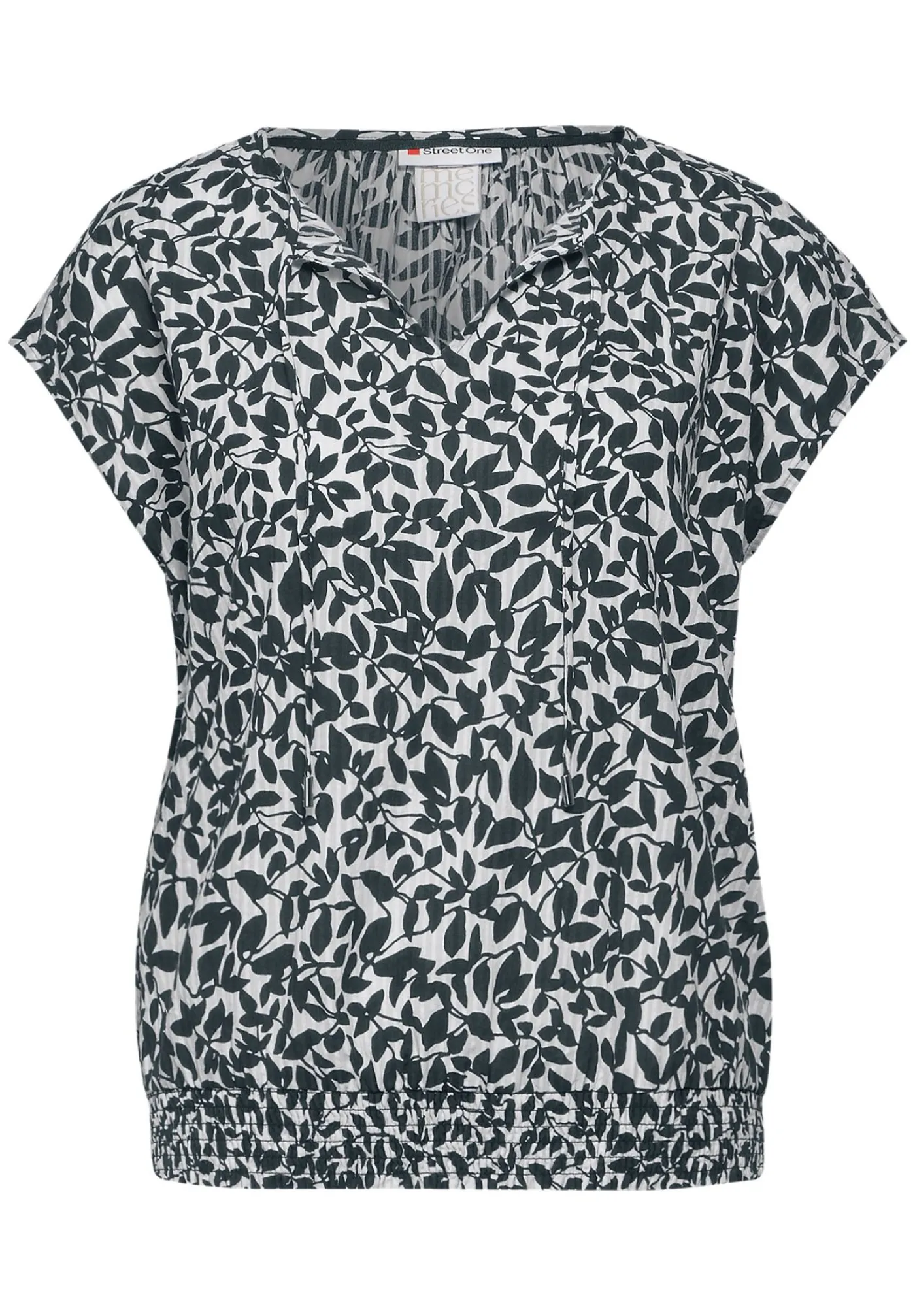 Printed shirtblouse w smok det