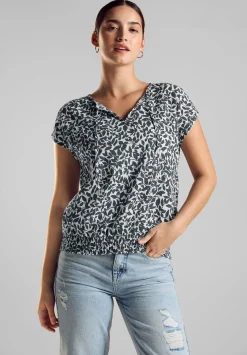 Printed shirtblouse w smok det