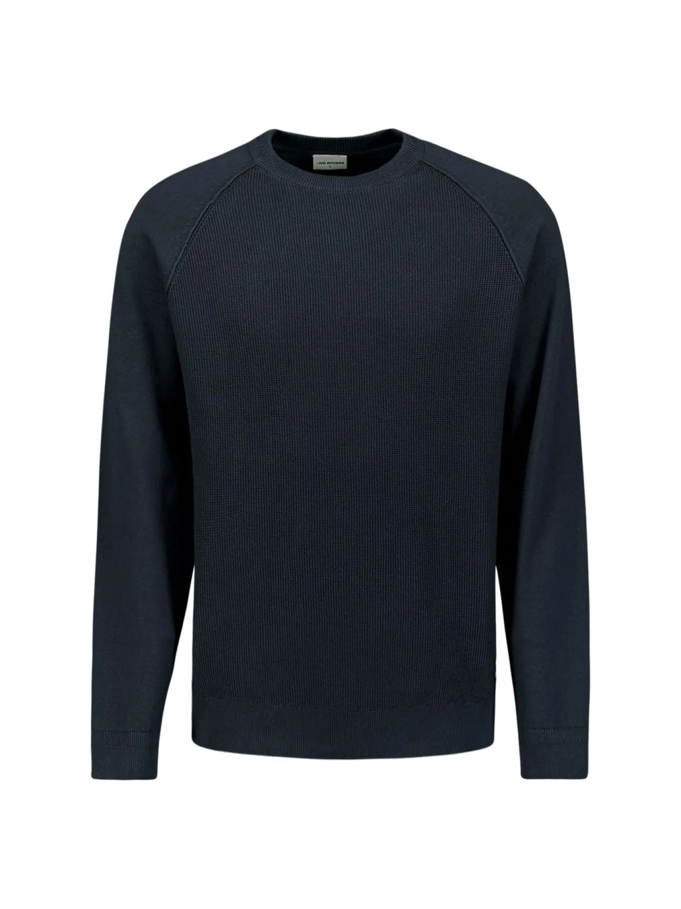 Pullover Crewneck Solid Waffle Knit