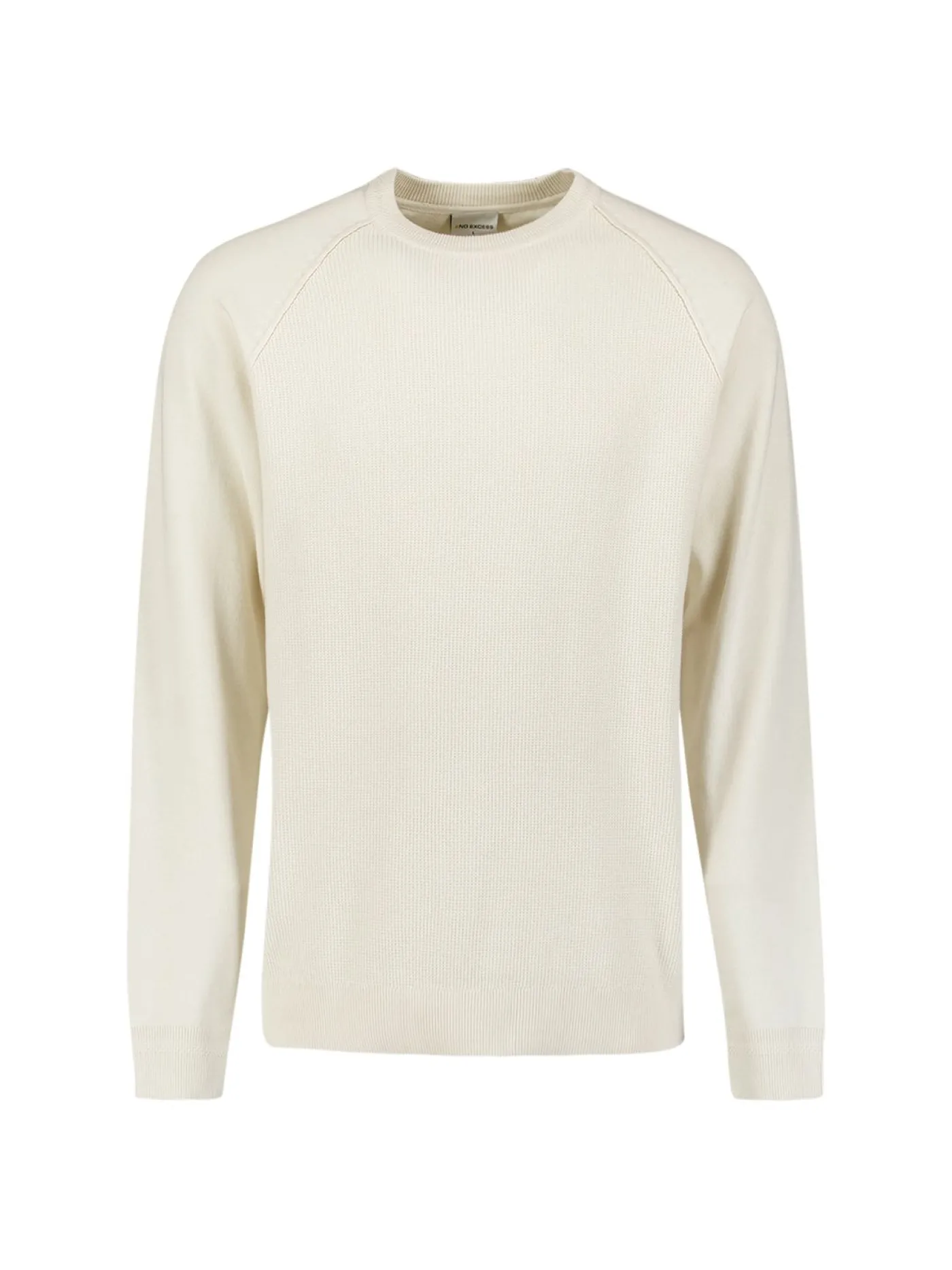 Pullover Crewneck Solid Waffle Knit