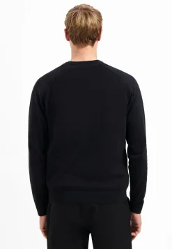 Pullover Crewneck Solid Waffle Knit