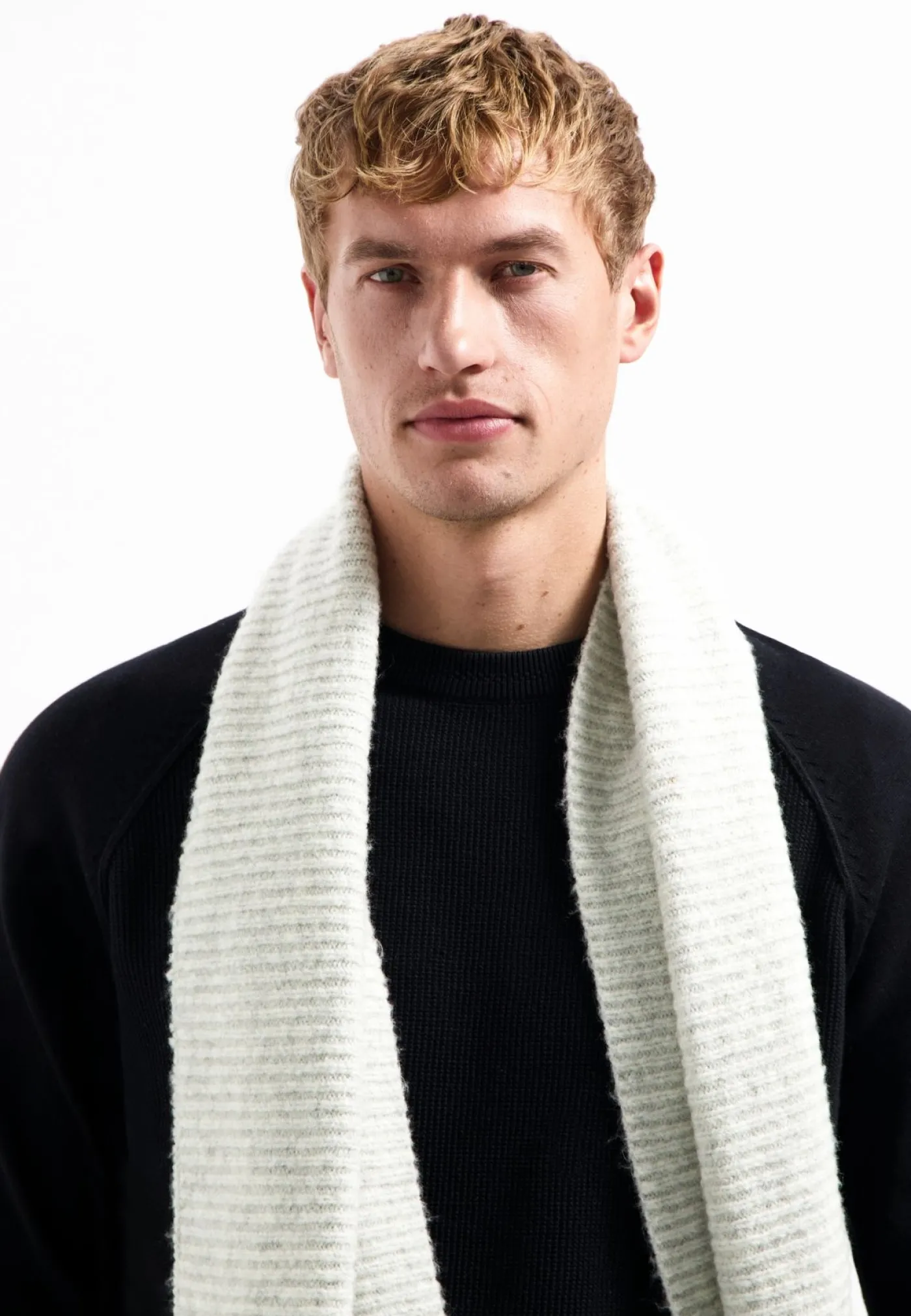 Pullover Crewneck Solid Waffle Knit