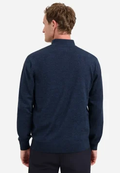 Pullover Half Zip 2 Coloured Melange