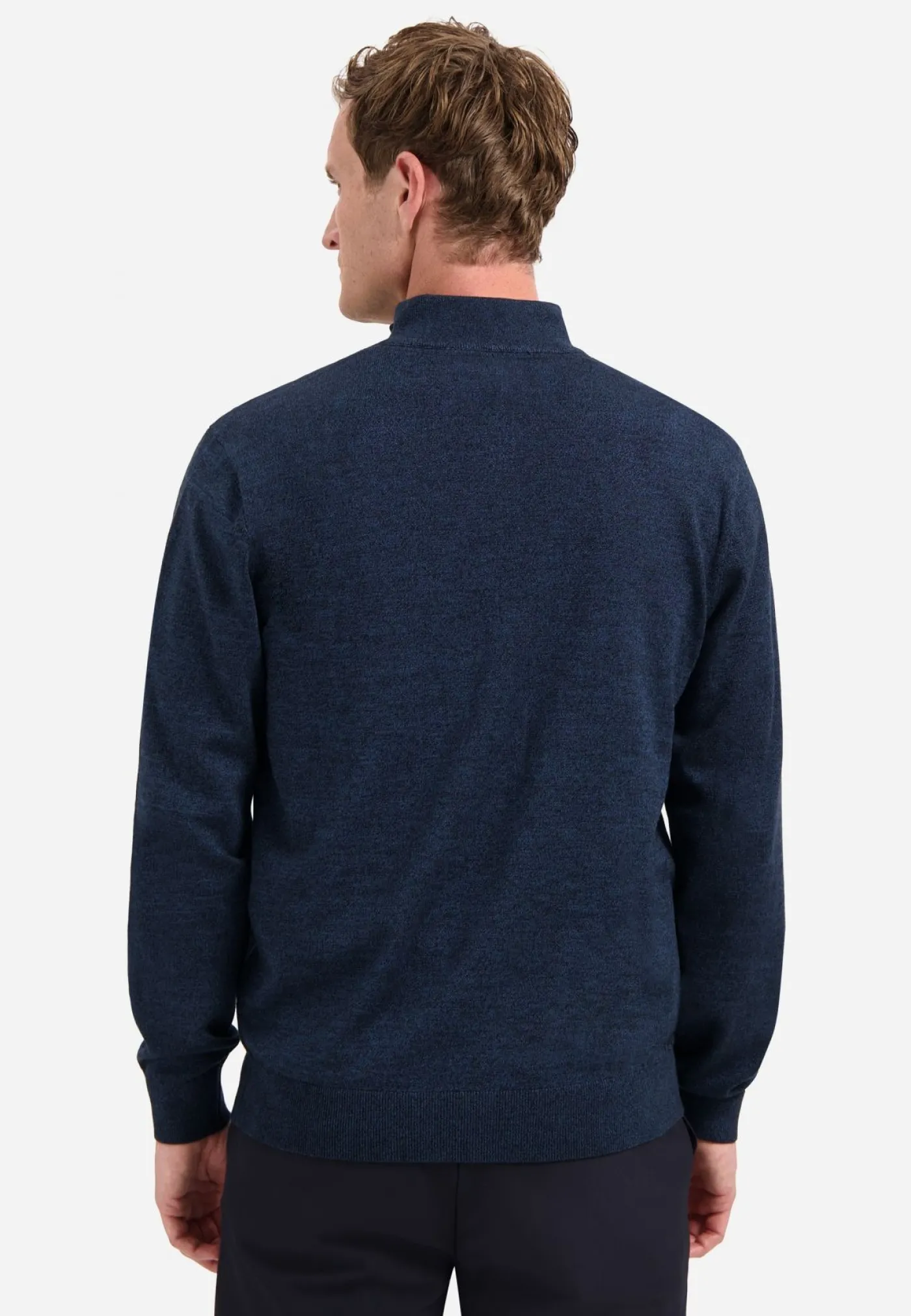 Pullover Half Zip 2 Coloured Melange