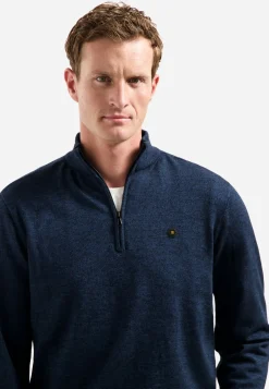 Pullover Half Zip 2 Coloured Melange