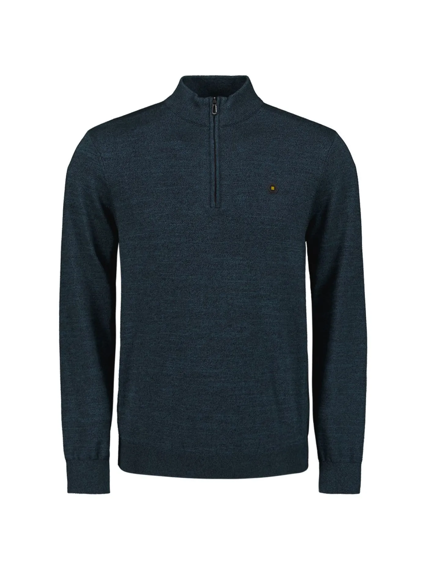 Pullover Half Zip 2 Coloured Melange