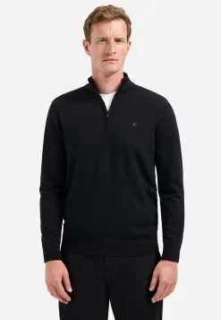 Pullover Half Zip 2 Coloured Melange