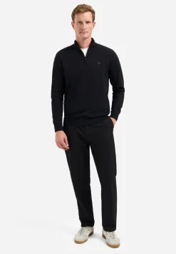 Pullover Half Zip 2 Coloured Melange