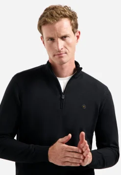 Pullover Half Zip 2 Coloured Melange