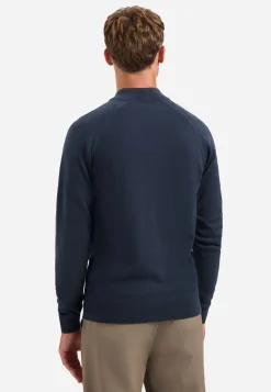 Pullover Half Zip High Collar Solid