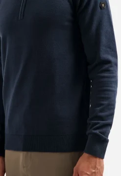 Pullover Half Zip High Collar Solid