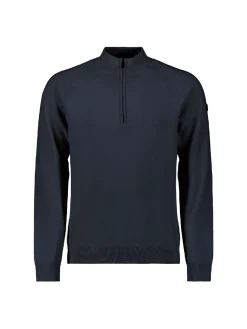 Pullover Half Zip High Collar Solid