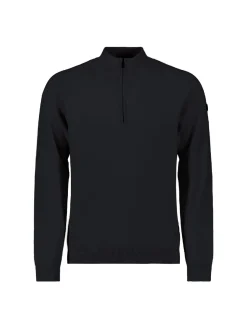 Pullover Half Zip High Collar Solid