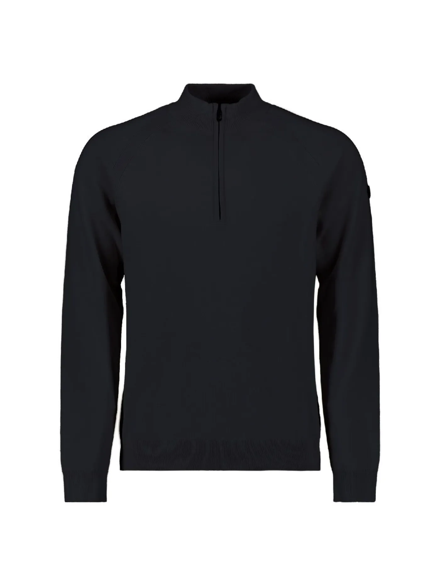 Pullover Half Zip High Collar Solid