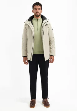 Pullover Half Zip High Collar Solid