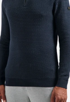 Pullover Half Zip Jacquard Plated