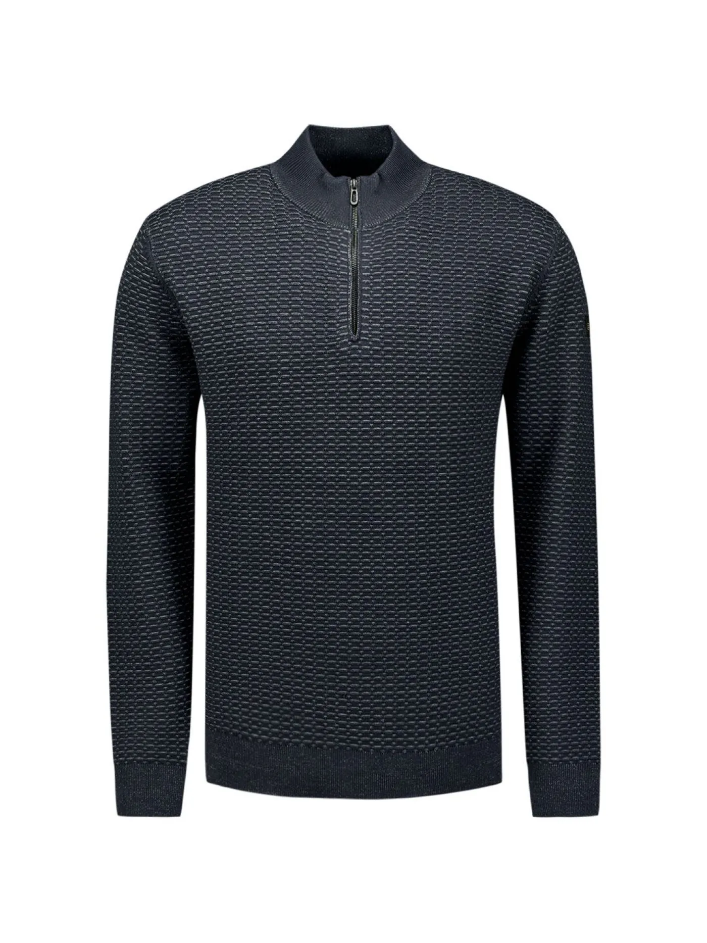 Pullover Half Zip Jacquard Plated