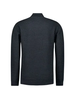 Pullover Half Zip Jacquard Plated