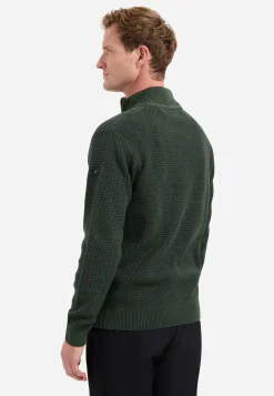 Pullover Half Zipper 2 Coloured Melange