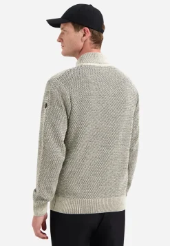 Pullover Half Zipper 2 Coloured Melange