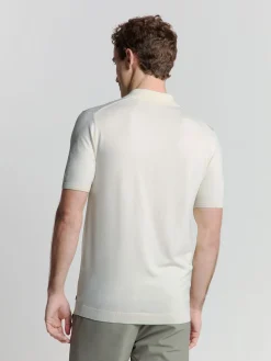 Pullover Short Sleeve Polo Zip Solid