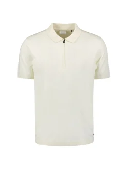 Pullover Short Sleeve Polo Zip Solid